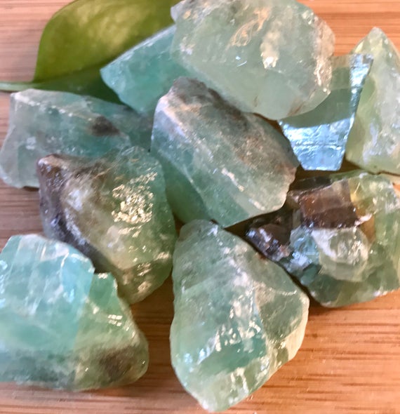 Natural Green Calcite Raw Stone With Gift Bag