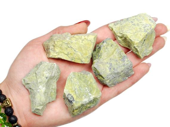 Green Serpentine Rough Stone, Serpentine Raw Stone, Stones, Rough Stones, Stones, Crystals, Rocks, Gifts, Gemstones, Gems, Zodiac Crystals
