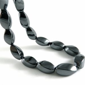 Shop Hematite Bead Shapes! AAA Hematite Beads Twist Beads Oval Beads Hematite Stone Hematite For Necklace Natural Hematite 10mm x 20mm, Bead Supplies | Natural genuine other-shape Hematite beads for beading and jewelry making.  #jewelry #beads #beadedjewelry #diyjewelry #jewelrymaking #beadstore #beading #affiliate #ad