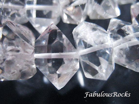 Herkimer Beads Herkimer Diamond Herkimer Nuggets Wholesale Crystal Quartz 14-16 Mm Loose Gemstone Beads Loose Herkimers Giant Focals Xxl