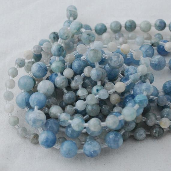 High Quality Grade A Natural Celestite (blue) Semi-precious Gemstone Round Beads - 6mm, 8mm, 10mm Sizes
