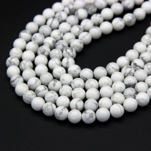 White Howlite Beads 4mm 6mm 8mm 10mm 12mm White Marble Beads White Mala Beads Natural White Beads White Gemstone Beads White Howlite Marble | Natural genuine other-shape Howlite beads for beading and jewelry making.  #jewelry #beads #beadedjewelry #diyjewelry #jewelrymaking #beadstore #beading #affiliate #ad