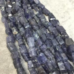 Shop Iolite Chip & Nugget Beads! 7-8mm x 9-11mm Faceted Freeform Nugget Shaped Iolite Beads – 9.75" Strand (Aprx. 25 Beads) – High Quality Hand-Cut Semi-Precious Gemstone | Natural genuine chip Iolite beads for beading and jewelry making.  #jewelry #beads #beadedjewelry #diyjewelry #jewelrymaking #beadstore #beading #affiliate #ad
