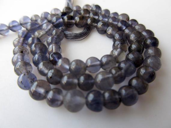 Natural Blue Iolite Round Beads, Iolite Smooth Round Beads, 4mm Beads And 5mm Beads, Iolite Jewelry, Gds912