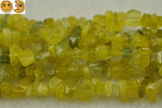35 Inch Strand Of Korean Jade Chip Beads 6-10 Mm