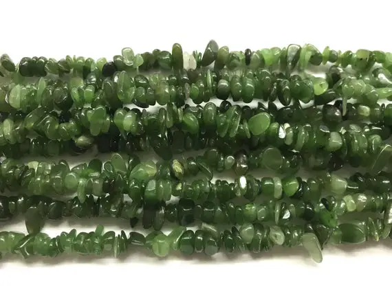 Natural Green Jade 5-8mm Chips Genuine Gemstone Nugget Loose Beads 34 Inch Jewelry Supply Bracelet Necklace Material Support Wholesale