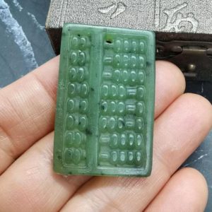 Shop Jade Pendants! Natural Nephrite Green Jade Pendant Hand Carving Crab The Richest of an Area | Natural genuine Jade pendants. Buy crystal jewelry, handmade handcrafted artisan jewelry for women.  Unique handmade gift ideas. #jewelry #beadedpendants #beadedjewelry #gift #shopping #handmadejewelry #fashion #style #product #pendants #affiliate #ad