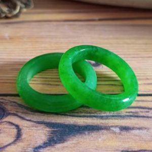 Jade ring | Green Jade ring band | Chinese ring | Jade ring for women | Natural genuine Jade rings, simple unique handcrafted gemstone rings. #rings #jewelry #shopping #gift #handmade #fashion #style #affiliate #ad