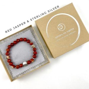 Shop Red Jasper Jewelry! Red Jasper Bracelet, Sterling Silver | Natural genuine Red Jasper jewelry. Buy crystal jewelry, handmade handcrafted artisan jewelry for women.  Unique handmade gift ideas. #jewelry #beadedjewelry #beadedjewelry #gift #shopping #handmadejewelry #fashion #style #product #jewelry #affiliate #ad