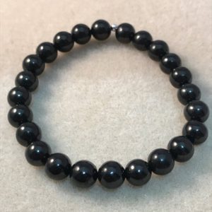 Shop Jet Jewelry! Jet Bracelet, 8mm Beaded Stretch Bracelet, Natural Genuine Lignite Jewelry, Mens Womens Unisex | Natural genuine Jet jewelry. Buy handcrafted artisan men's jewelry, gifts for men.  Unique handmade mens fashion accessories. #jewelry #beadedjewelry #beadedjewelry #shopping #gift #handmadejewelry #jewelry #affiliate #ad
