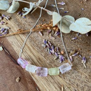Shop Kunzite Necklaces! Zen Garden Kunzite necklace | Natural genuine Kunzite necklaces. Buy crystal jewelry, handmade handcrafted artisan jewelry for women.  Unique handmade gift ideas. #jewelry #beadednecklaces #beadedjewelry #gift #shopping #handmadejewelry #fashion #style #product #necklaces #affiliate #ad