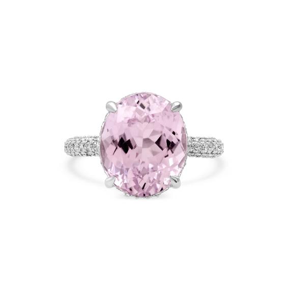 Gia Certified 6.66 Ct Oval Kunzite Ring