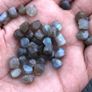 Shop Raw & Rough Labradorite Stones! Labradorite Raw 50 Pieces Genuine Garden Stone Size 6-8 MM Natural Rough Labradorite Gemstone Crystal Quartz Labradorite Blue Flashy Rough | Natural genuine stones & crystals in various shapes & sizes. Buy raw cut, tumbled, or polished gemstones for making jewelry or crystal healing energy vibration raising reiki stones. #crystals #gemstones #crystalhealing #crystalsandgemstones #energyhealing #affiliate #ad