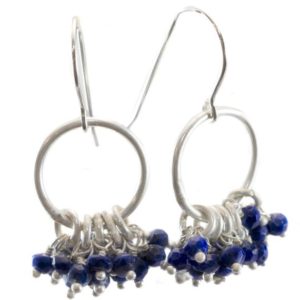 Shop Lapis Lazuli Earrings! Lapis Lazuli Earrings Natural Blue Clusters Blue Drops Sterling Silver Faceted Multiple Stones Grouped Dangles | Natural genuine Lapis Lazuli earrings. Buy crystal jewelry, handmade handcrafted artisan jewelry for women.  Unique handmade gift ideas. #jewelry #beadedearrings #beadedjewelry #gift #shopping #handmadejewelry #fashion #style #product #earrings #affiliate #ad