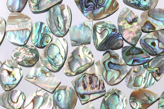 Abalone Shell Lapis Lazuli Doublets, Raw Lapis Lazuli, Lapis Crystal, Abalone Crystal, Healing Crystal, Rough Gemstone, Abalonelazuli