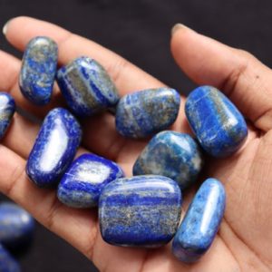 Shop Tumbled Lapis Lazuli Crystals & Pocket Stones! Big size, A+ Lapis Lazuli tumbled stone – tumbled lapis lazuli – healing crystal – lapis lazuli crystal – energy crystal, Lapis Lazuli stone | Natural genuine stones & crystals in various shapes & sizes. Buy raw cut, tumbled, or polished gemstones for making jewelry or crystal healing energy vibration raising reiki stones. #crystals #gemstones #crystalhealing #crystalsandgemstones #energyhealing #affiliate #ad