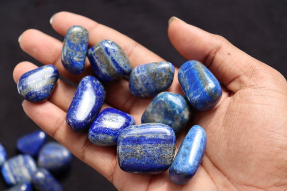 Big Size, A+ Lapis Lazuli Tumbled Stone - Tumbled Lapis Lazuli - Healing Crystal - Lapis Lazuli Crystal - Energy Crystal, Lapis Lazuli Stone