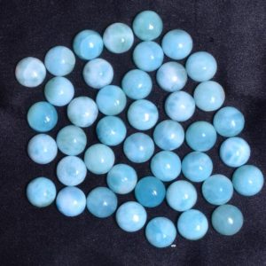 Natural Larimar 9mm, 10mm, 11mm, 12mm Round Smooth Cabochon | AAA Larimar Gemstone Cabs | Natural Blue Larimar Loose Semi Precious Cabochons | Natural genuine beads Array beads for beading and jewelry making.  #jewelry #beads #beadedjewelry #diyjewelry #jewelrymaking #beadstore #beading #affiliate #ad