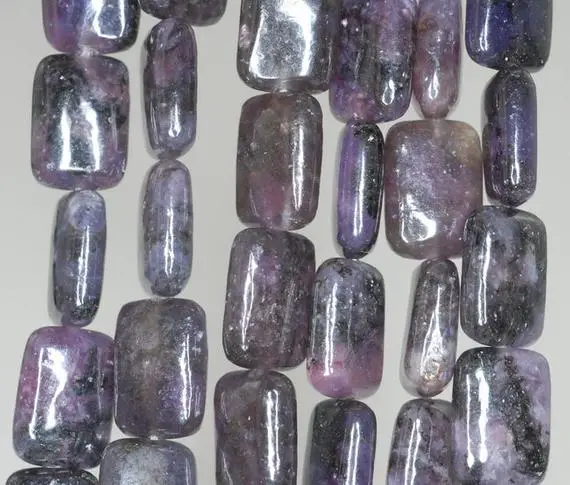 14x10mm Dark Purple Lepidolite Gemstone Grade Ab Rectangle Beads 15.5 Inch Full Strand Bulk Lot 1,2,6,12 And 50 (90188319-664)