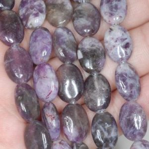 Shop Lepidolite Bead Shapes! 14X10mm Light Purple Lepidolite Gemstone Grade AB Oval Beads 7.5 inch Half Strand BULK LOT 1,2,6,12 and 50 (90187931-659) | Natural genuine other-shape Lepidolite beads for beading and jewelry making.  #jewelry #beads #beadedjewelry #diyjewelry #jewelrymaking #beadstore #beading #affiliate #ad