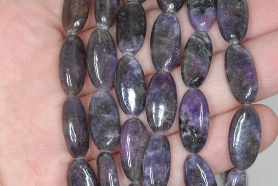 18x9mm Dark Purple Lepidolite Gemstone Grade A Oval Beads 16 Inch Full Strand Bulk Lot 1,2,6,12 And 50 (90188218-659)
