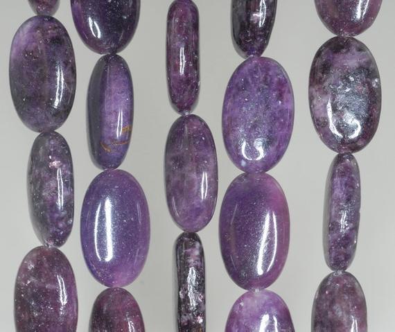 20x12mm Purple Lepidolite Gemstone Grade A Oval Beads 16 Inch Full Strand Bulk Lot 1,2,6,12 And 50 (90188254-661)