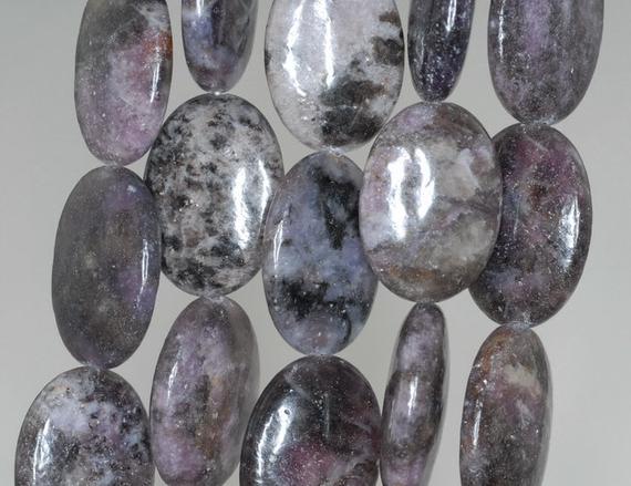 25x18mm Dark Purple Lepidolite Gemstone Grade Ab Oval Beads 7.5 Inch Half Strand Bulk Lot 1,2,6,12 And 50 (90187908-663)