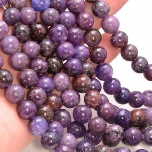 Shop Lepidolite Round Beads! 10mm Mauve Lepidolite Gemstone Grade AA Purple Round 10mm Loose Beads 16 inch Full Strand (90146599-161) | Natural genuine round Lepidolite beads for beading and jewelry making.  #jewelry #beads #beadedjewelry #diyjewelry #jewelrymaking #beadstore #beading #affiliate #ad