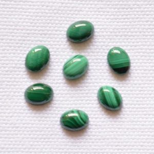 Shop Malachite Cabochons! 7 Pieces Lot, Green Malachite Cabochons, Oval Cabochon Loose Gemstone, Green Malachite, Gemstone For Jewelry Making, 8x6mm #AR8560 | Natural genuine stones & crystals in various shapes & sizes. Buy raw cut, tumbled, or polished gemstones for making jewelry or crystal healing energy vibration raising reiki stones. #crystals #gemstones #crystalhealing #crystalsandgemstones #energyhealing #affiliate #ad