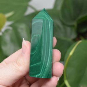 Shop Malachite Points & Wands! Malachite point self standing all natural gemstone tower | Natural genuine stones & crystals in various shapes & sizes. Buy raw cut, tumbled, or polished gemstones for making jewelry or crystal healing energy vibration raising reiki stones. #crystals #gemstones #crystalhealing #crystalsandgemstones #energyhealing #affiliate #ad
