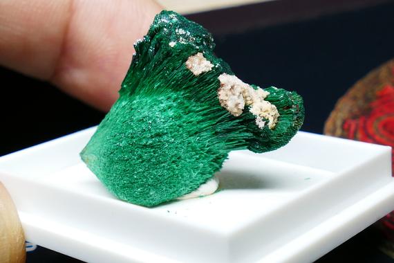 Rare Fibrous Malachite  • Malachite Crystals • Rare Minerals • Green Crystals  • Raw Malachite