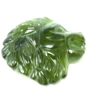 Cut Moldavite Tektite Gem Lion Carving From Czech Republic – 46 Carats | Natural genuine stones & crystals in various shapes & sizes. Buy raw cut, tumbled, or polished gemstones for making jewelry or crystal healing energy vibration raising reiki stones. #crystals #gemstones #crystalhealing #crystalsandgemstones #energyhealing #affiliate #ad
