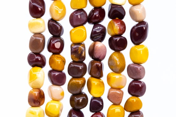 Genuine Natural Mookaite Gemstone Beads 7-9mm Multicolor Pebble Nugget Aaa Quality Loose Beads (108420)