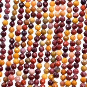 Shop Mookaite Jasper Faceted Beads! Genuine Natural Mookaite Loose Beads Faceted Round Shape 3mm 4mm 5mm | Natural genuine faceted Mookaite Jasper beads for beading and jewelry making.  #jewelry #beads #beadedjewelry #diyjewelry #jewelrymaking #beadstore #beading #affiliate #ad