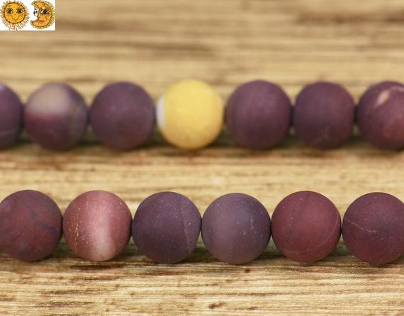 15 Inch Strand Of Mookaite Matte Round Beads 6mm 8mm 10mm For Choice