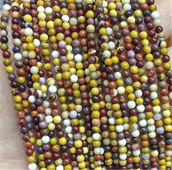 4mm Mookaite Beads, Round Gemstone Beads, Wholesale Beads