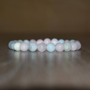 8mm Morganite Anxiety Relief Bracelet for Women, Women Bracelet for Healing and Protection Bracelet, Anxiety Relief Elastic Bracelet | Natural genuine Morganite bracelets. Buy crystal jewelry, handmade handcrafted artisan jewelry for women.  Unique handmade gift ideas. #jewelry #beadedbracelets #beadedjewelry #gift #shopping #handmadejewelry #fashion #style #product #bracelets #affiliate #ad