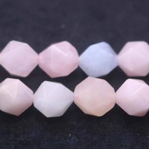 Natural AA Faceted Star Cut Morganite Gemstone Nugget Diamond Beads,6mm 8mm 10mm 12mm Star Cut Faceted beads,one strand 15" | Natural genuine chip Morganite beads for beading and jewelry making.  #jewelry #beads #beadedjewelry #diyjewelry #jewelrymaking #beadstore #beading #affiliate #ad