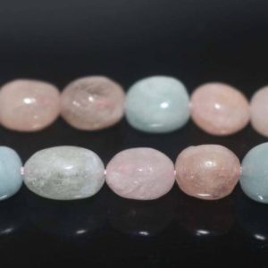 Natural AAAAAAA Morganite Gemstone Oval Beads,Natural Morganite Beads,Morganite Stone Nugget beads,one strand 15" | Natural genuine chip Morganite beads for beading and jewelry making.  #jewelry #beads #beadedjewelry #diyjewelry #jewelrymaking #beadstore #beading #affiliate #ad