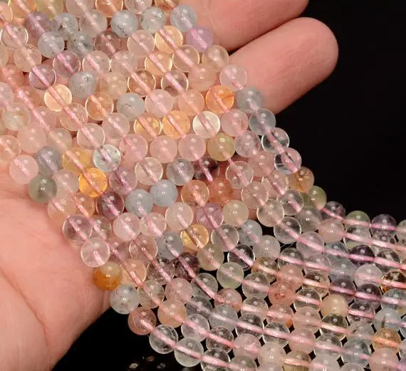 6mm Beryl Morganite Gemstone Grade Aaa Multicolor Round Loose Beads 15.5 Inch Full Strand Lot 1,2,6,12 And 50 (80005650-472)