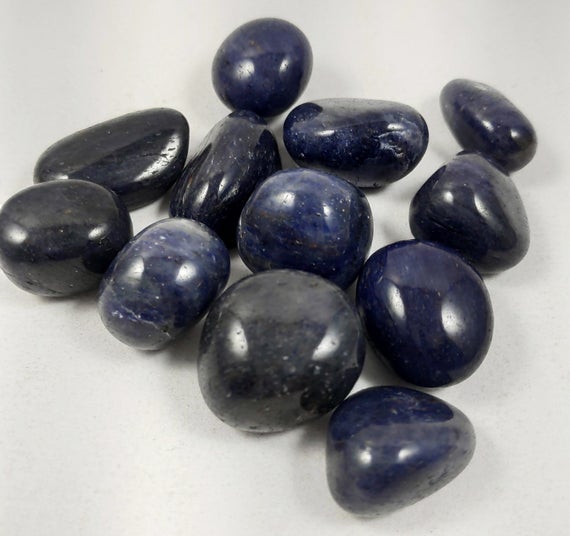 Natural Blue Jade Tumbled  - Loose Tumbled -  Pocket Crystal - Healing Stone - Crystal Shop