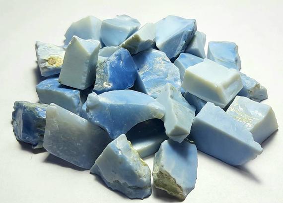 Natural Blue Opal Rough Gemstone,blue Opal Raw Materials,blue Opal Specimens,blue Opal Slice For Ring,earing,pendent,bracelets And Jewelry.