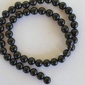Shop Jet Beads! Natural Jet Lignite 8mm Round Beads – 16 inch/40cm strand. Shiny, smooth black designer quality beads. | Natural genuine round Jet beads for beading and jewelry making.  #jewelry #beads #beadedjewelry #diyjewelry #jewelrymaking #beadstore #beading #affiliate #ad