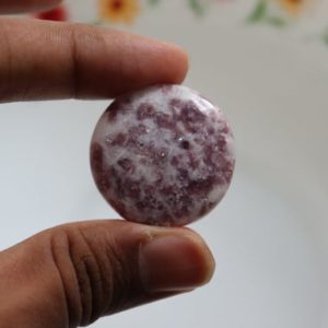 Shop Lepidolite Cabochons! Natural Pink Lepidolite Cabochon Semiprecious Loose Gemstone For Jewelry Making Gemstones Handmade Dimensions-35x35x6mm Wt-11.5gm… | Natural genuine stones & crystals in various shapes & sizes. Buy raw cut, tumbled, or polished gemstones for making jewelry or crystal healing energy vibration raising reiki stones. #crystals #gemstones #crystalhealing #crystalsandgemstones #energyhealing #affiliate #ad