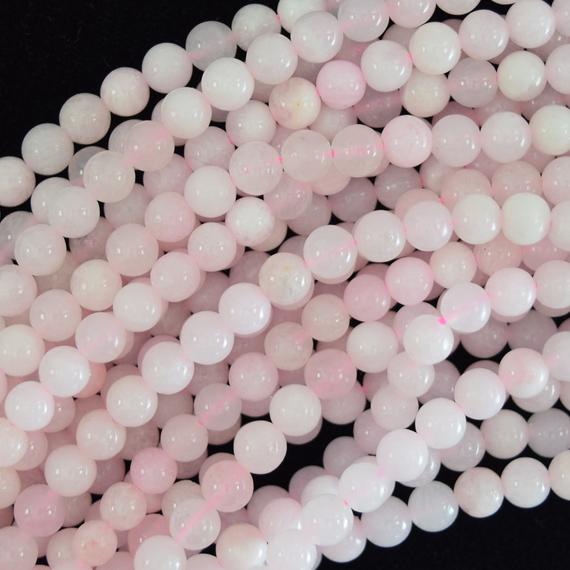 Natural Pink Mangano Calcite Round Beads 15.5" Strand 4mm 6mm 8mm 10mm 12mm