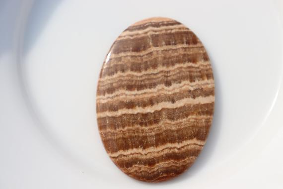 Natural Yellow Banded Aragonite Cabochon Stone. Healing Stone, Polished Cabochon, Healing Crystal, Yellow Banded Aragonite Gemstone.