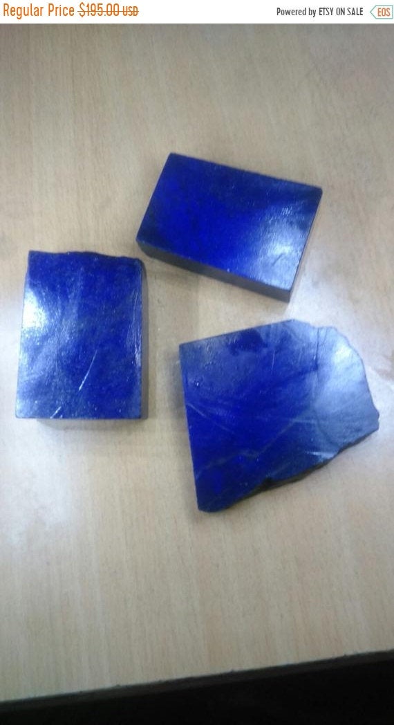 3 Pcs 1620 Carats Top Quality Genuine Lapis Lazuli Rough Slabs. Lapis Lazuli Afghanistan Finest Rough Slabs For Cabochons