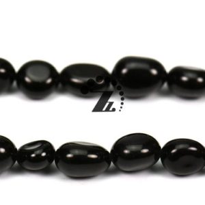 Black Obsidian ,15" full strand Natural Black Obsidian beads,pebble nugget beads,Beautiful beads, 5-8mm | Natural genuine chip Obsidian beads for beading and jewelry making.  #jewelry #beads #beadedjewelry #diyjewelry #jewelrymaking #beadstore #beading #affiliate #ad