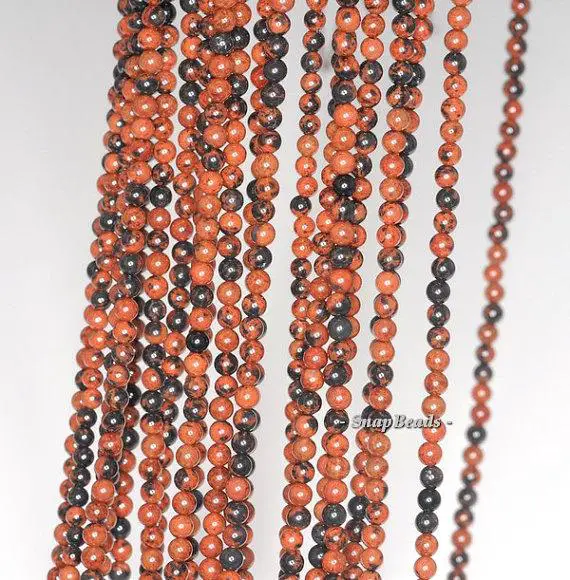2mm Mahagony Obsidian Gemstone, Brown, Round 2mm Loose Beads 16 Inch Full Strand Lot 1,2,6,12 And 50 (90113955-107 - 2mm A)