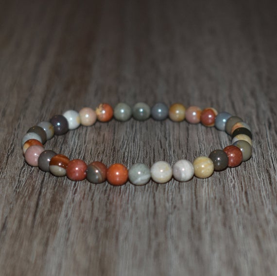 6mm Ocean Jasper Bracelet, Natural Ocean Jasper Bracelet, Genuine Ocean Jasper Bracelet, Men Bracelet, Women Bracelet, Healing Bracelet